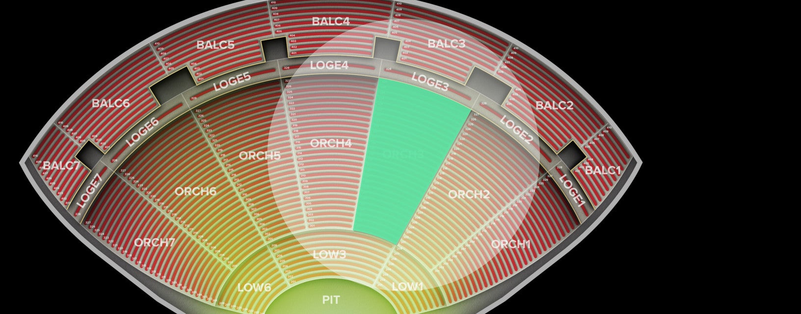 Seat view from Orchestra