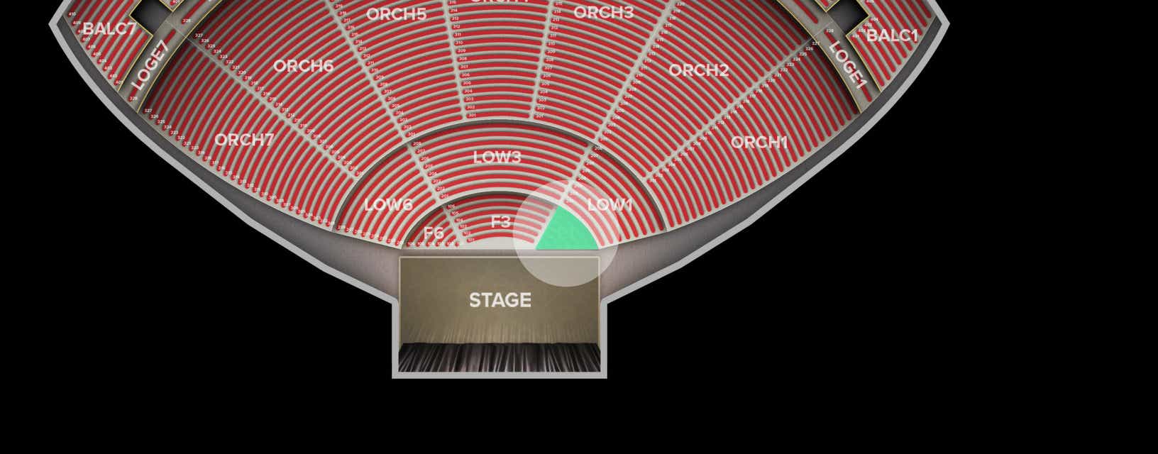 Seat view from Floor