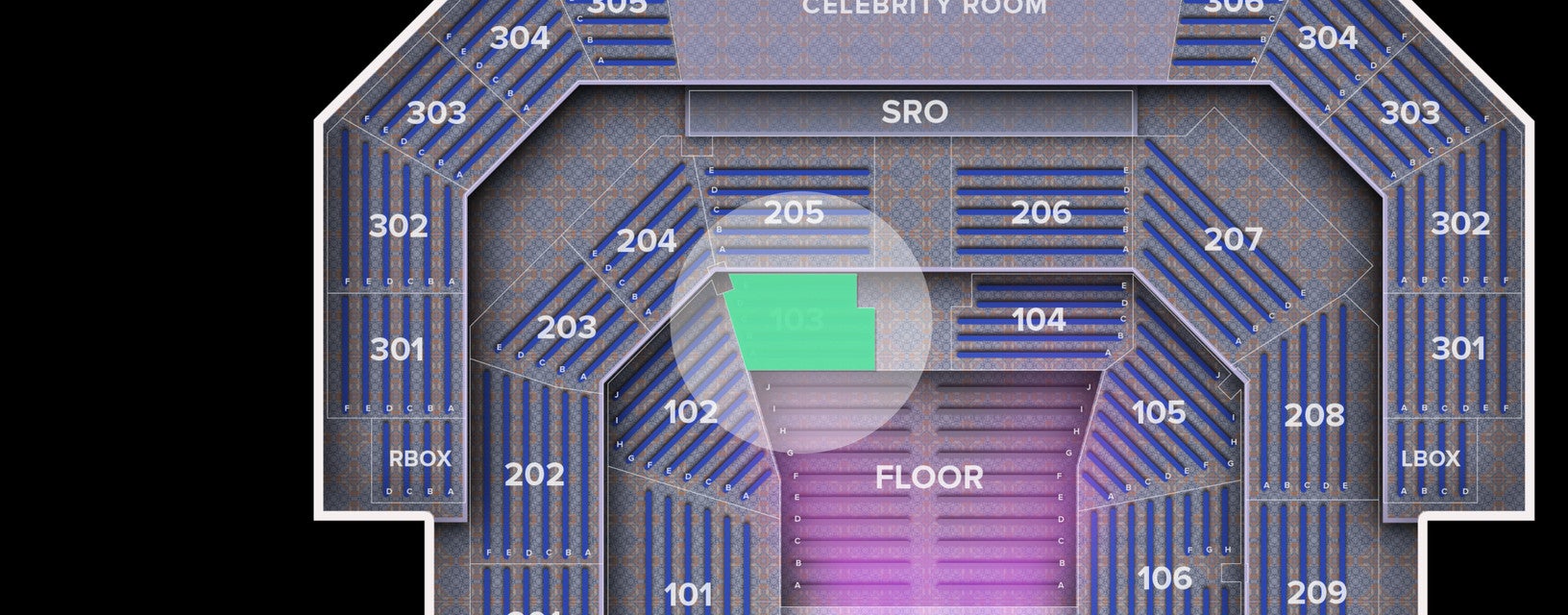 Seat view from 103