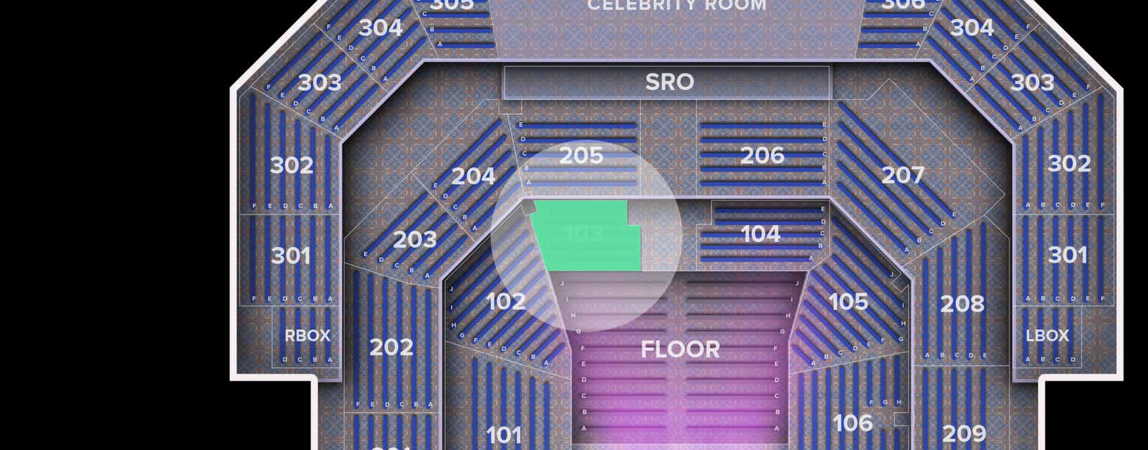 Seat view from 103