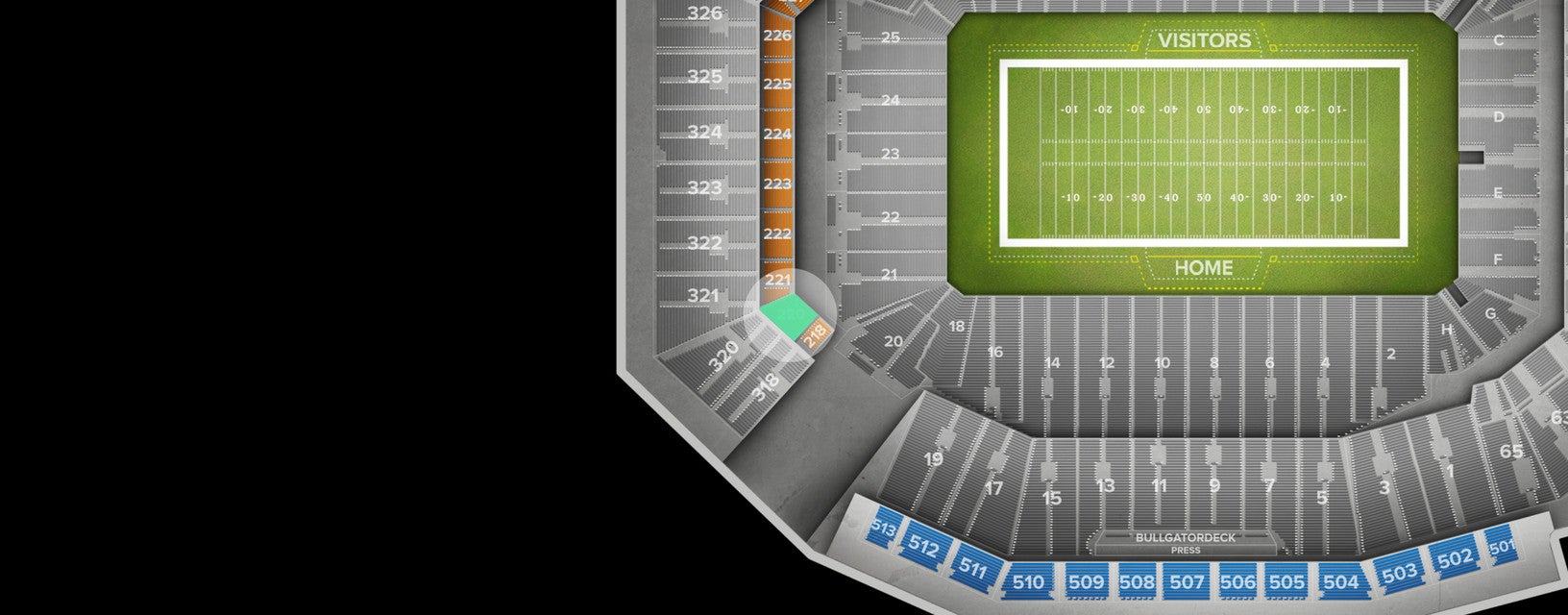 Seat view from TD Terrace Corner