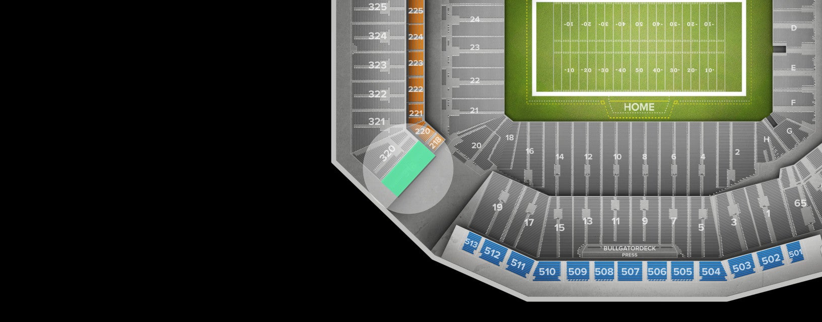 Seat view from Sunshine Corner