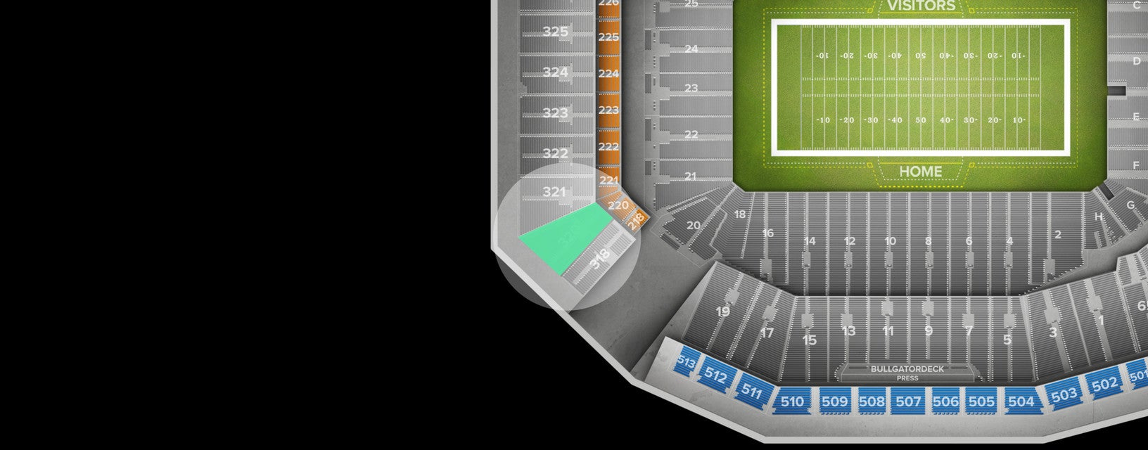 Seat view from Sunshine Corner