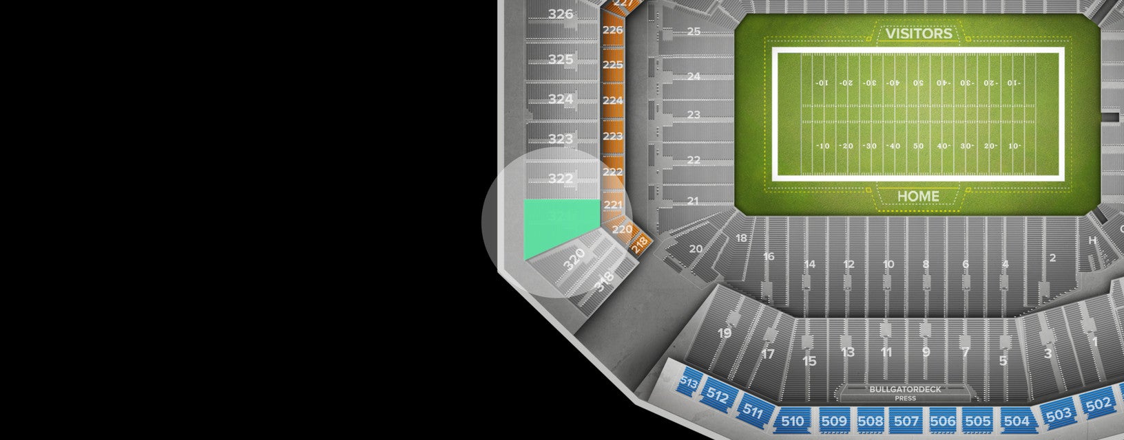 Seat view from Sunshine End Zone