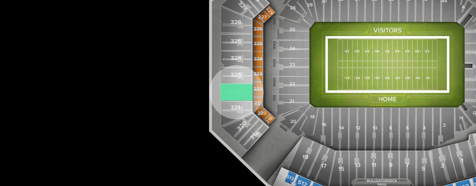 Seat view from Sunshine End Zone