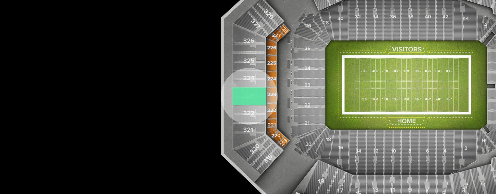 Seat view from Sunshine End Zone