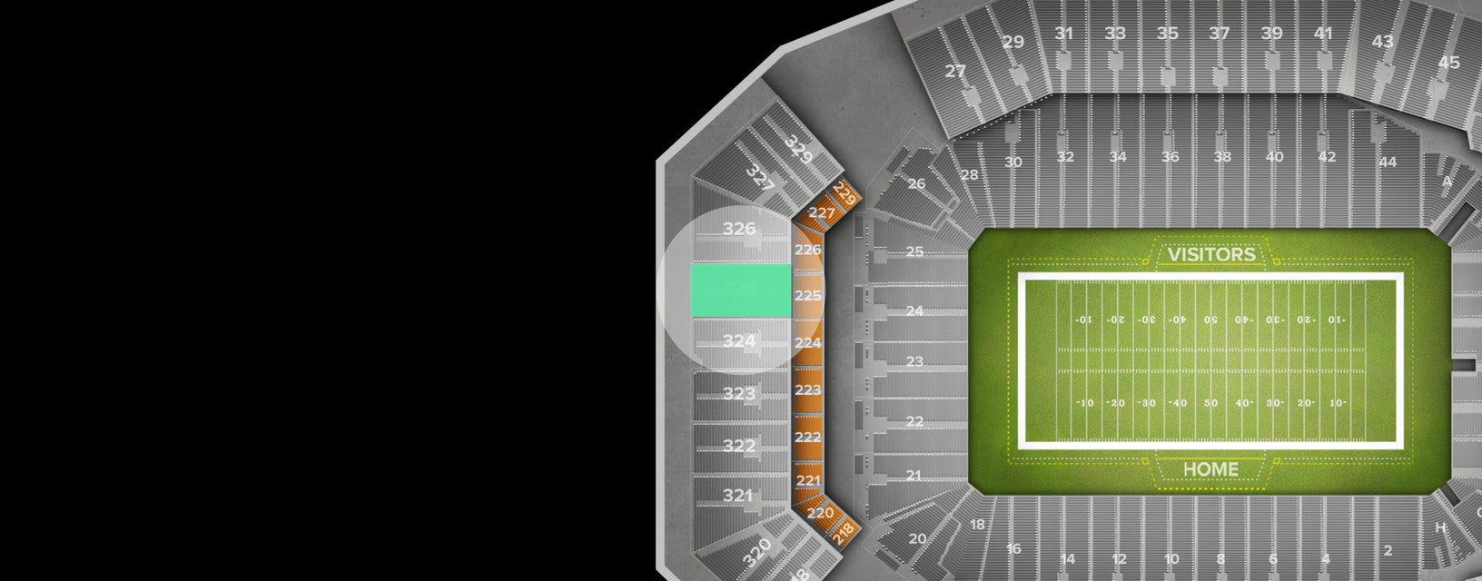 Seat view from Sunshine End Zone
