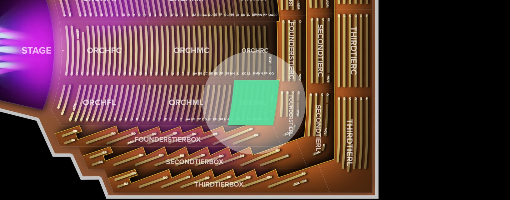 Seat view from Orchestra