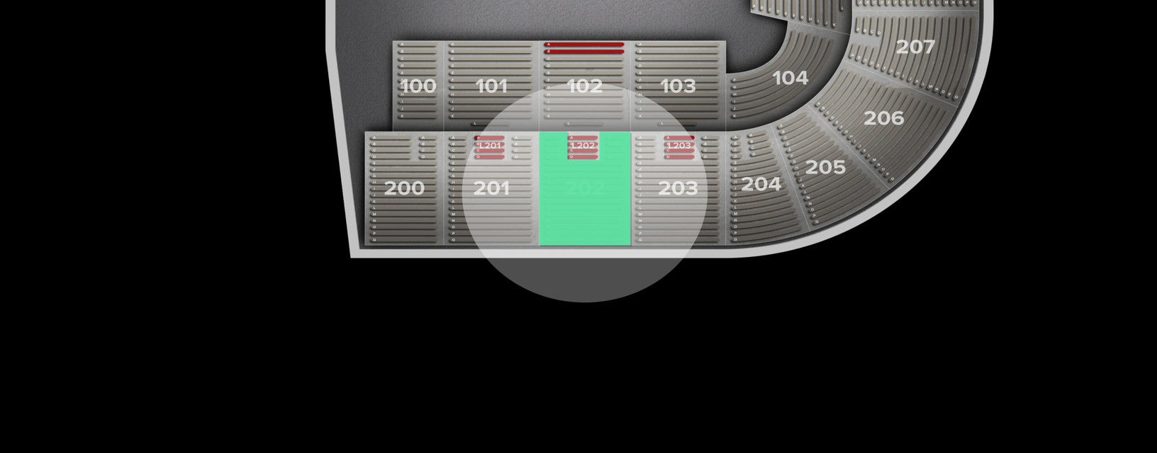 Seat view from Upper