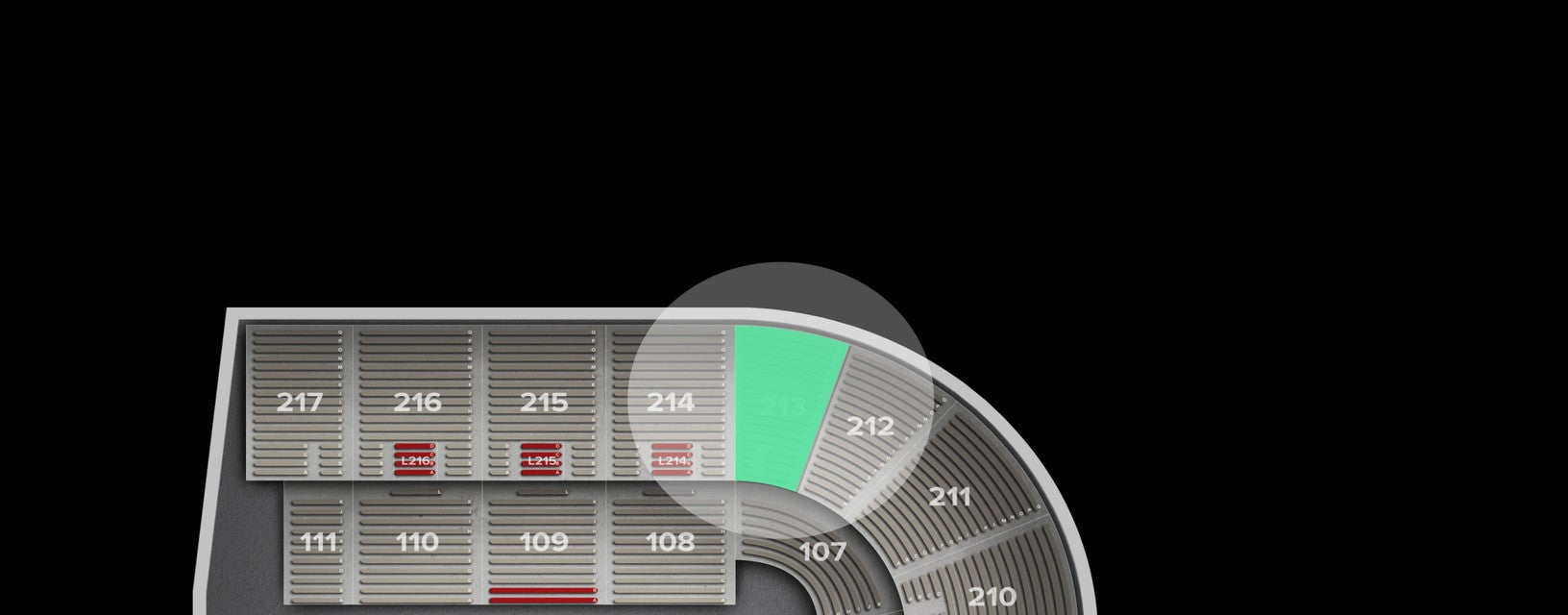 Seat view from Upper