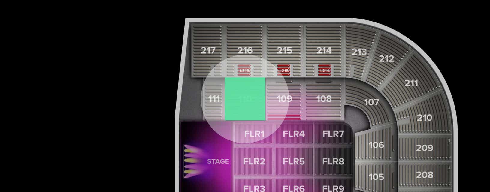 Seat view from Lower