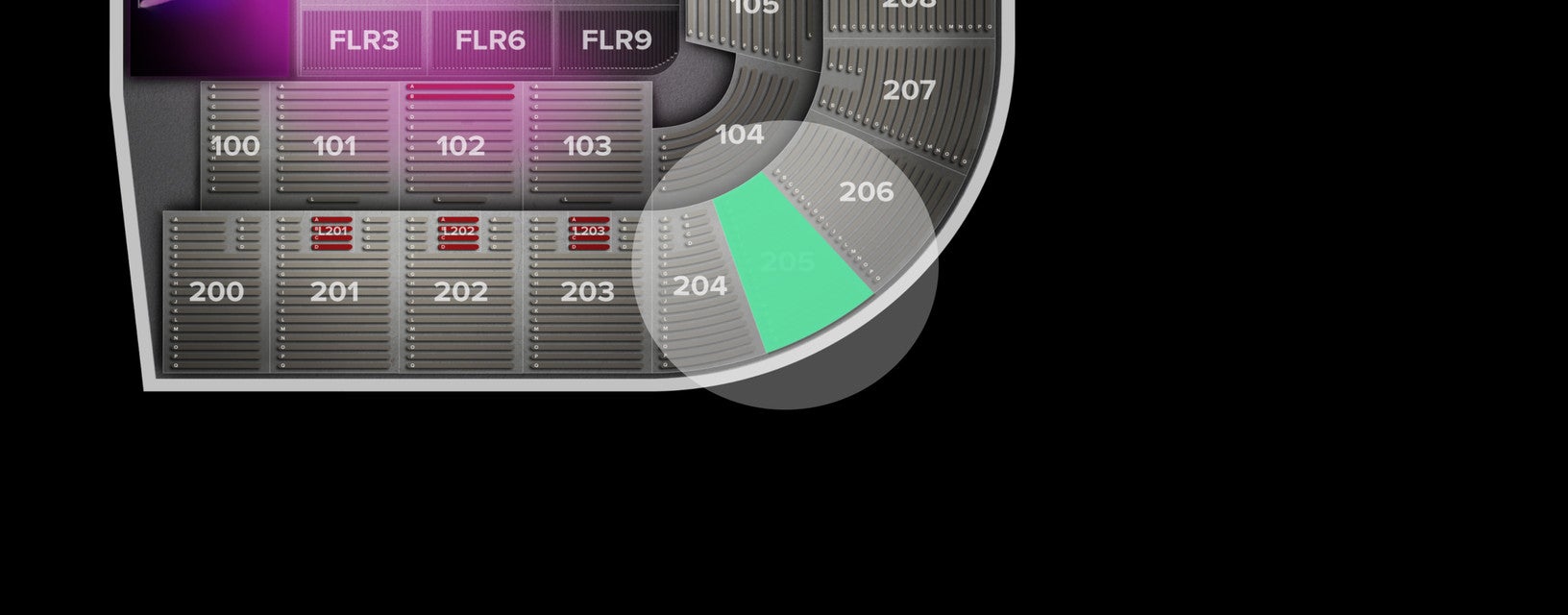 Seat view from Upper