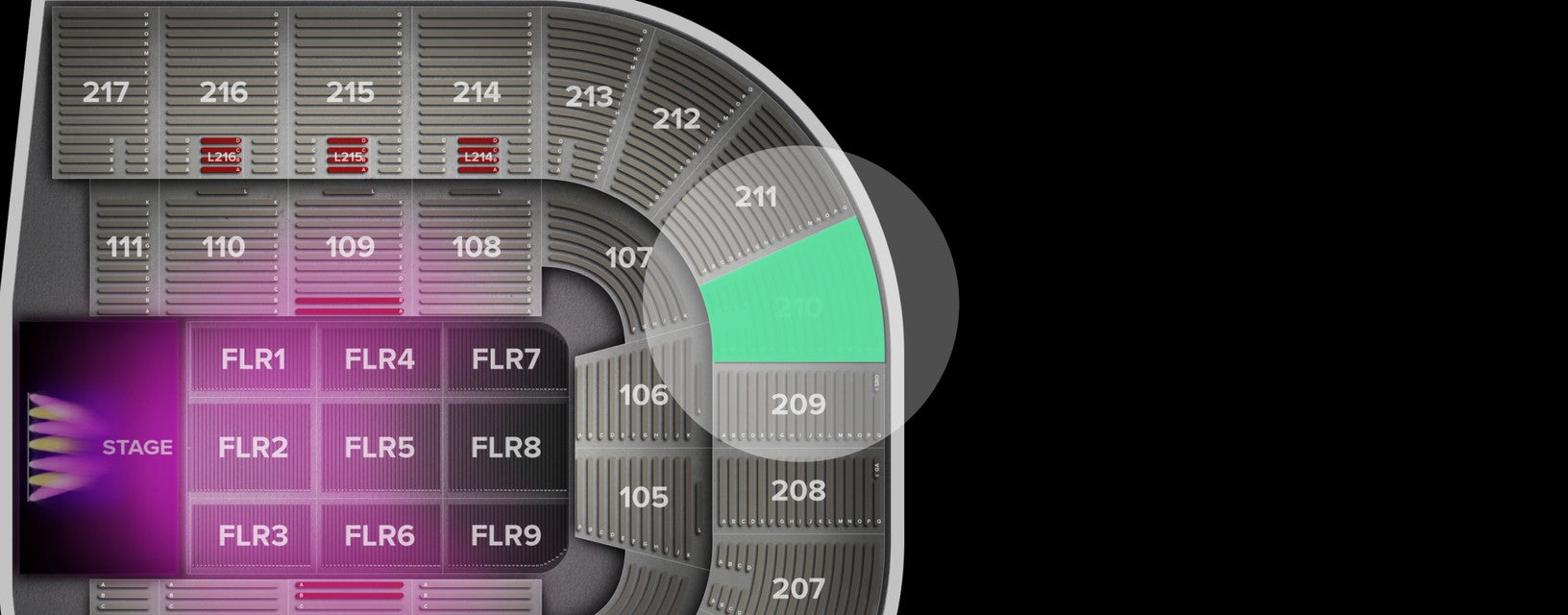 Seat view from Upper