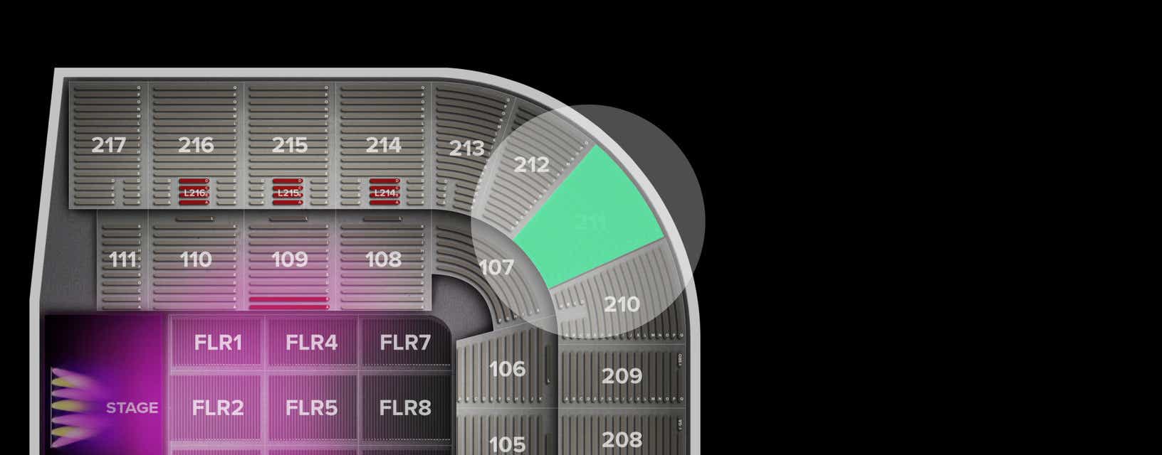 Seat view from Upper