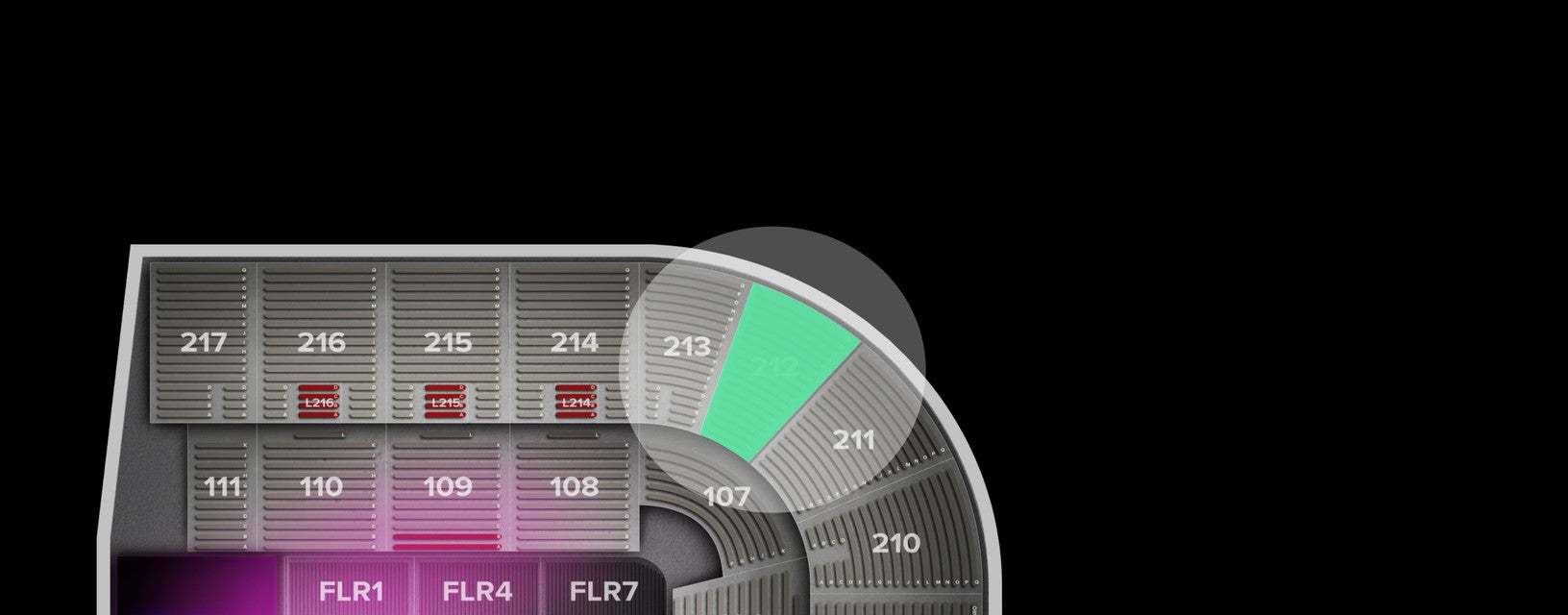 Seat view from Upper
