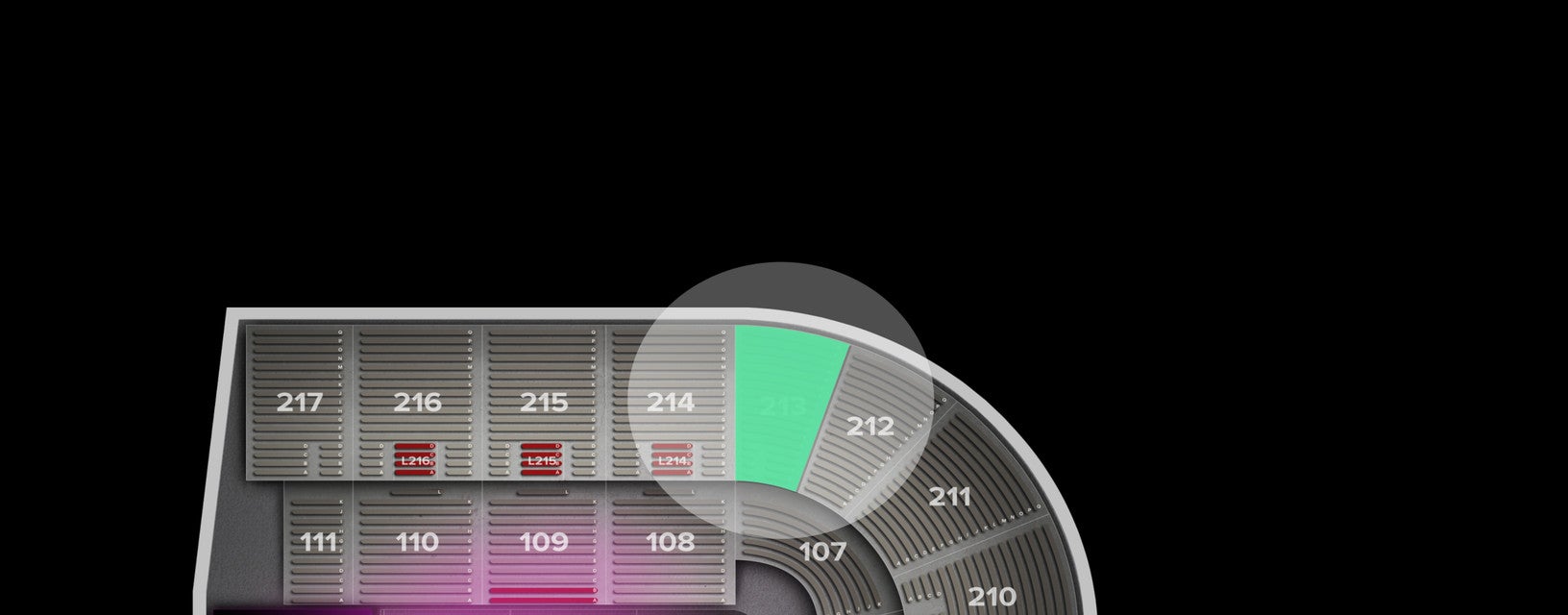 Seat view from Upper