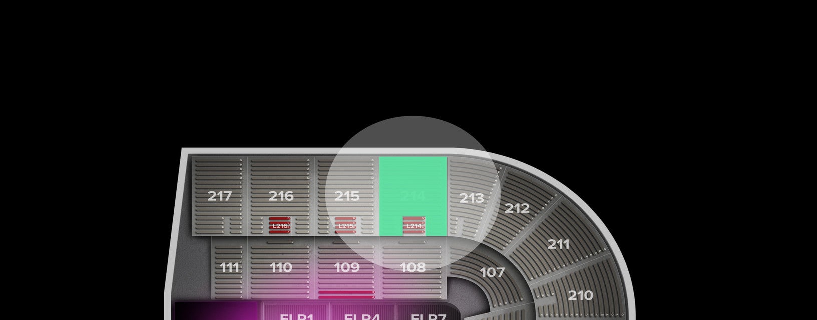 Seat view from Upper