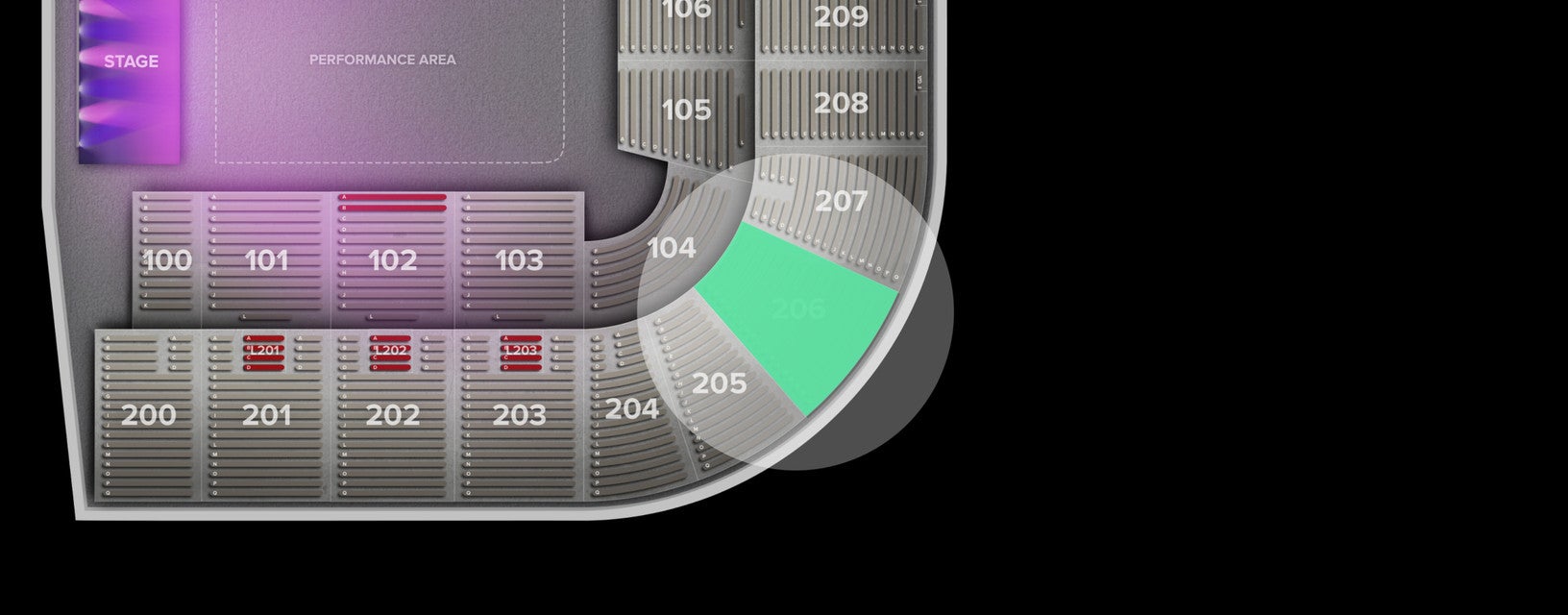 Seat view from Upper