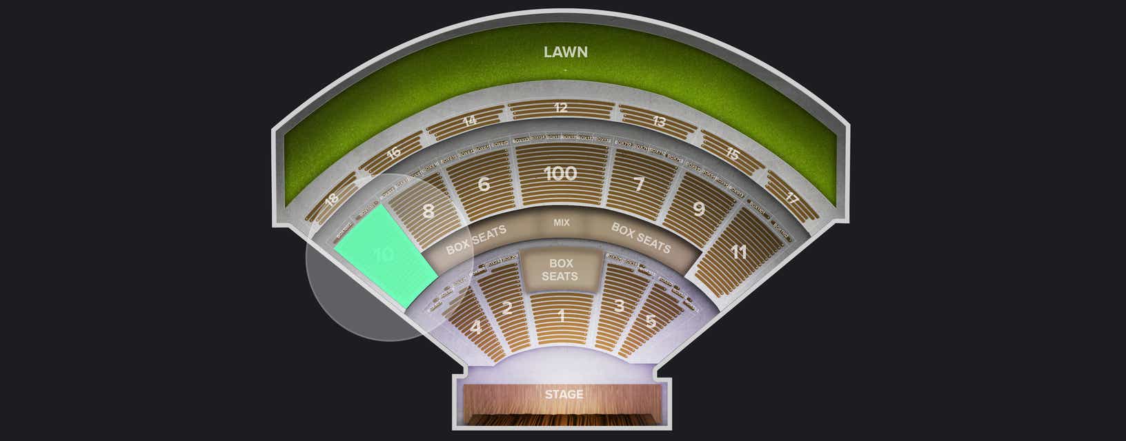 Seat view from General Seating