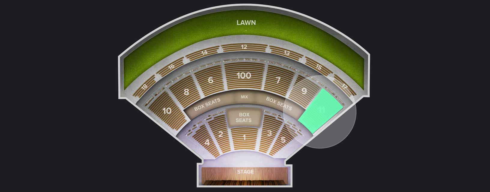 Seat view from General Seating