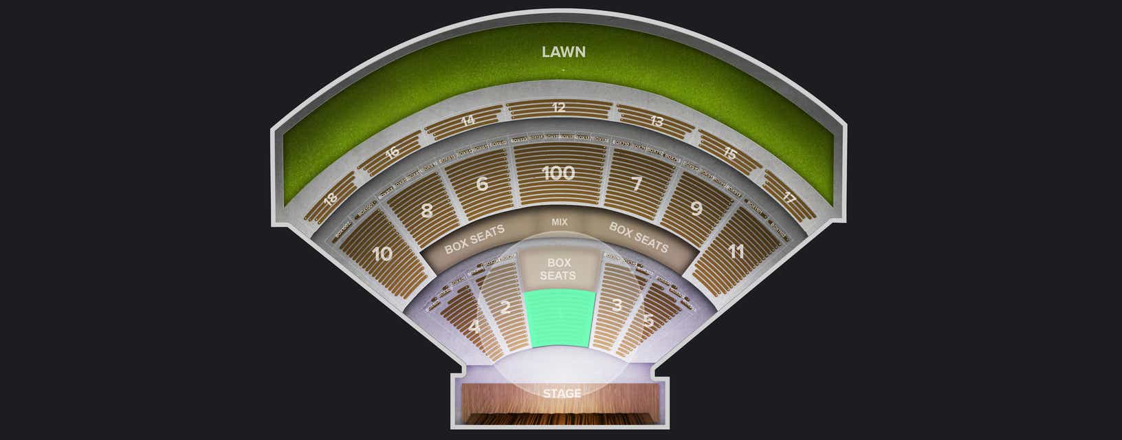 Seat view from Preferred Seating