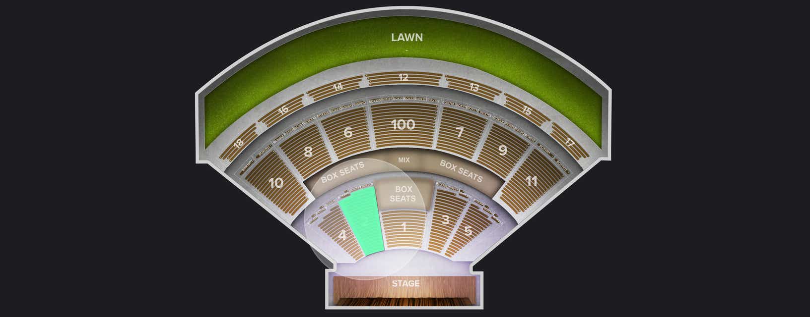Seat view from Preferred Seating