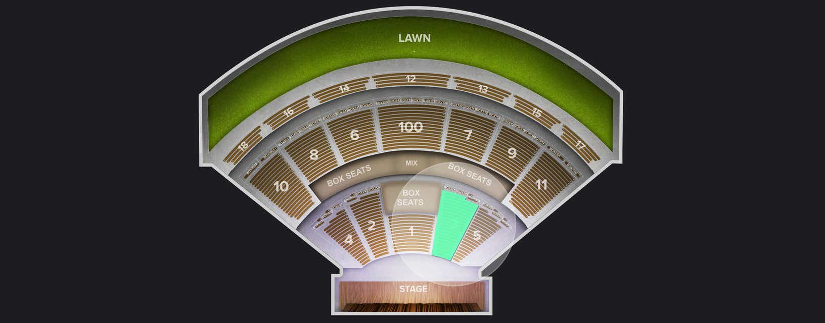 Seat view from Preferred Seating