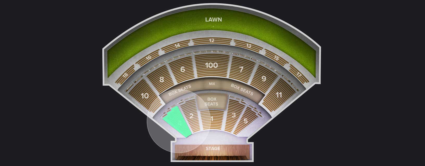 Seat view from Preferred Seating