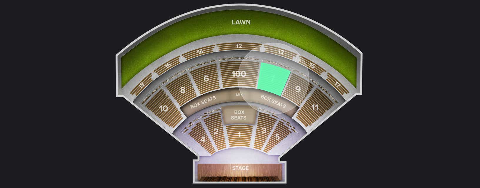 Seat view from General Seating