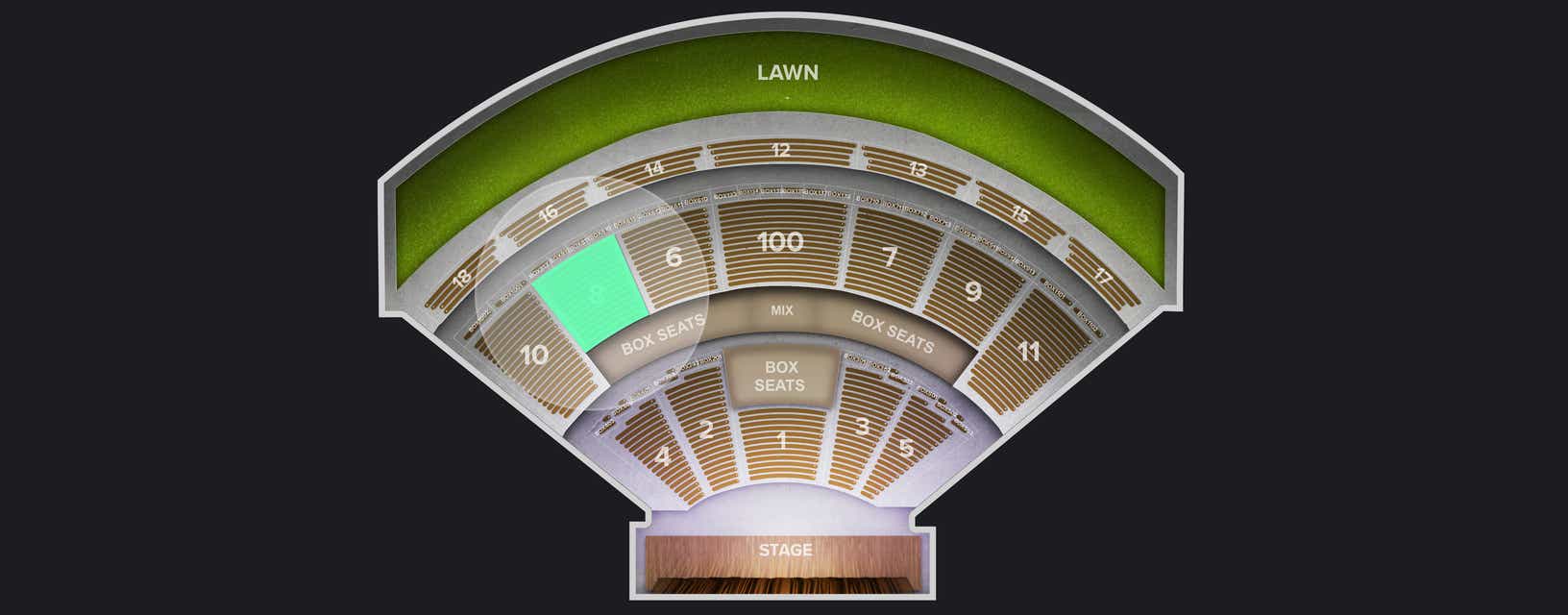 Seat view from General Seating
