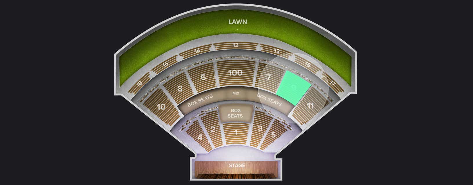 Seat view from General Seating