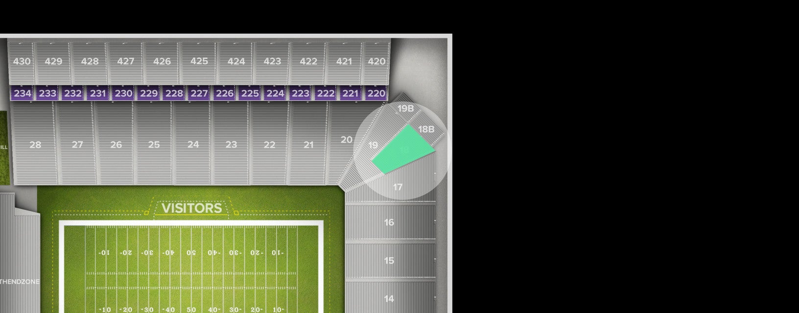 Seat view from Lower Corner
