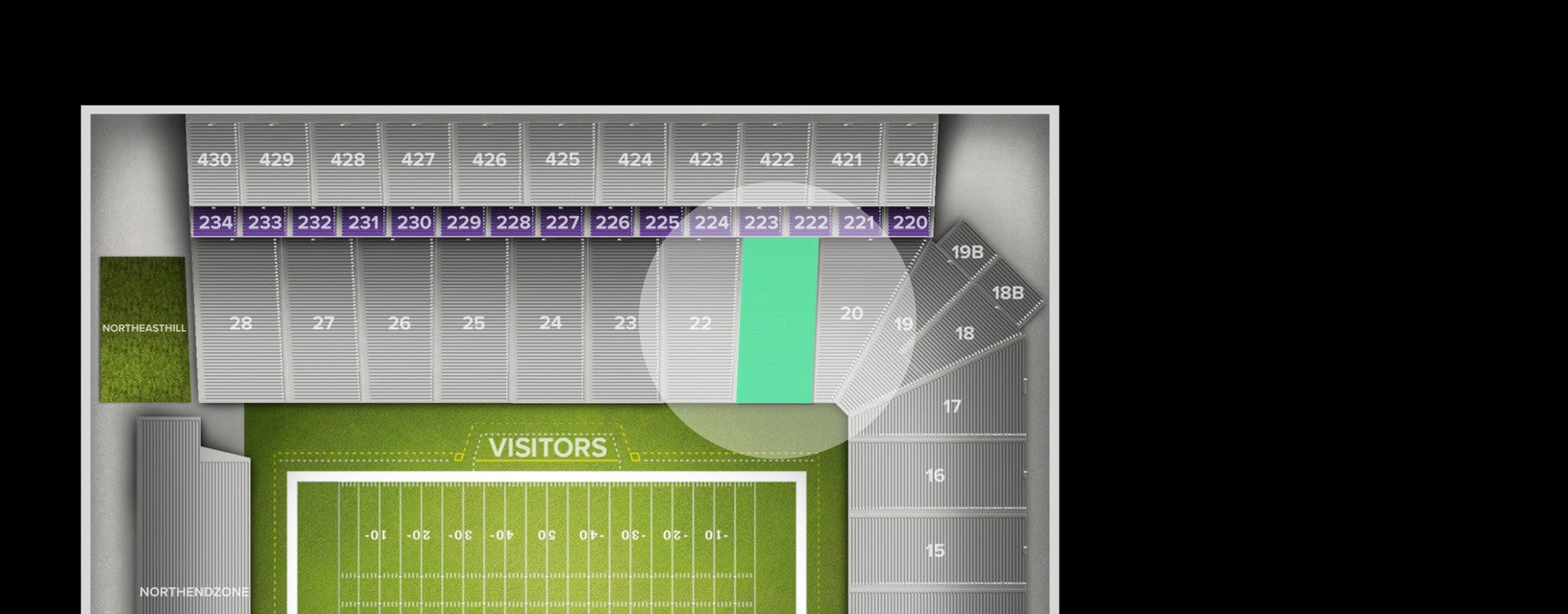 Seat view from Lower Sideline