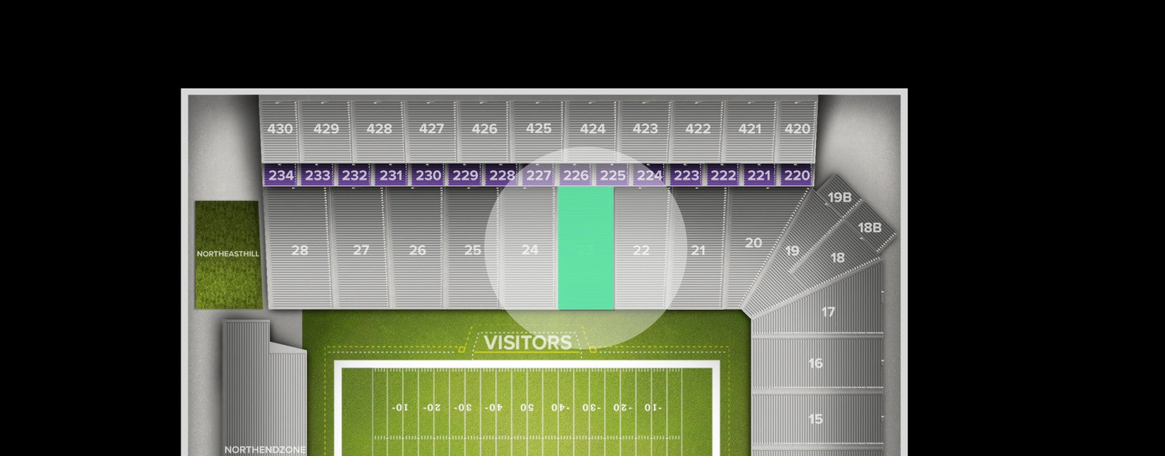 Seat view from Lower Sideline