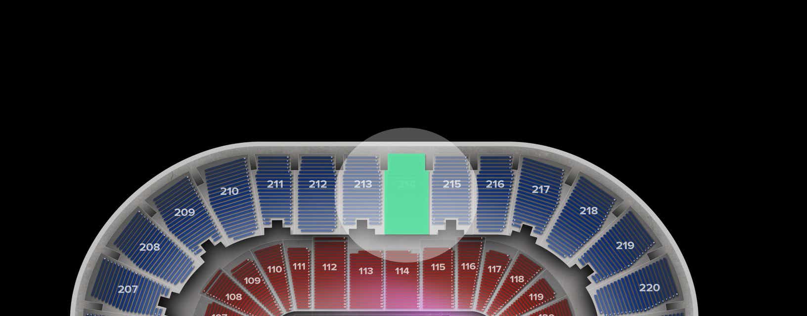 Seat view from Upper