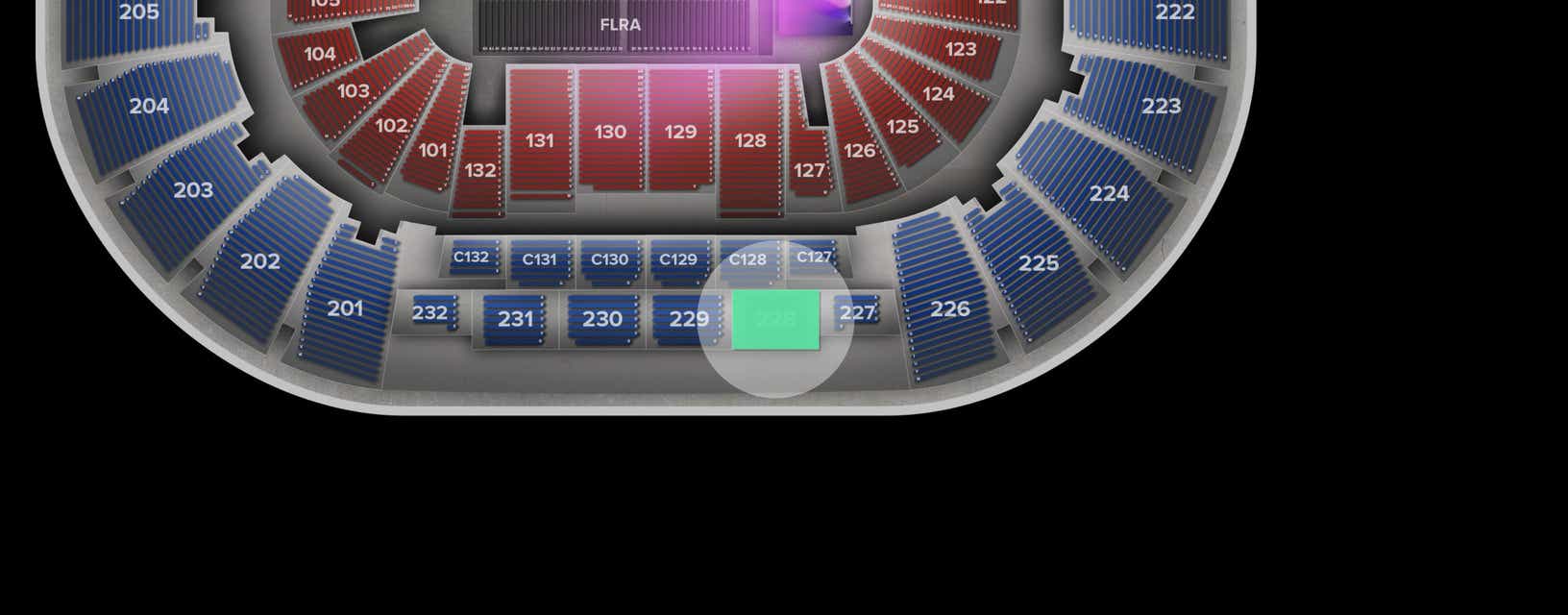 Seat view from Upper