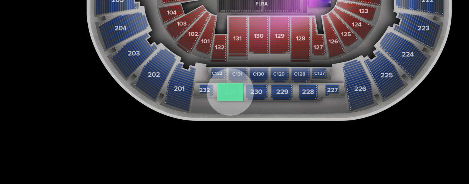 Seat view from Upper