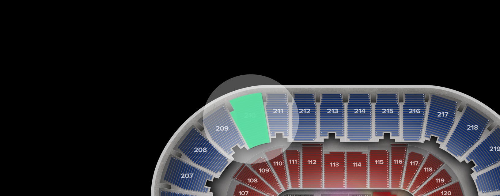 Seat view from Upper