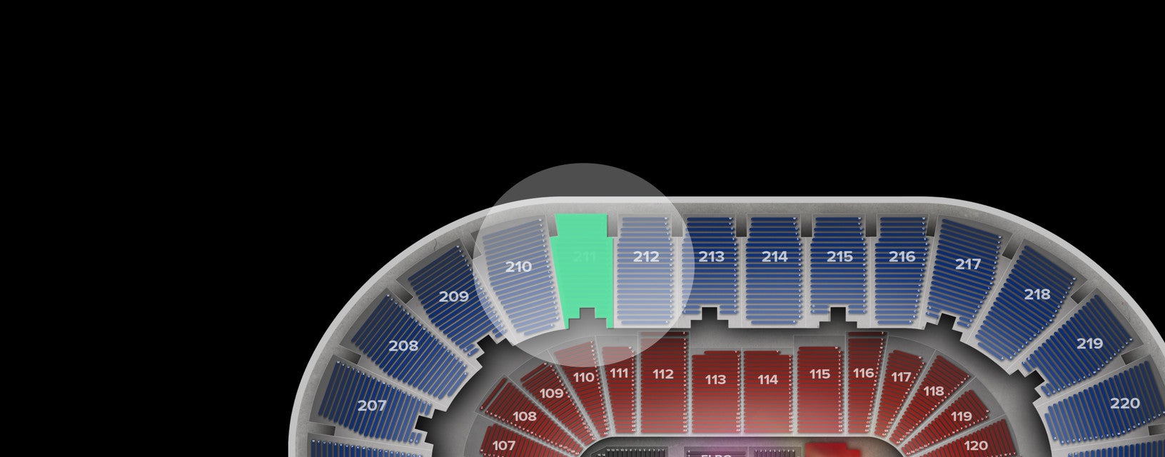 Seat view from Upper