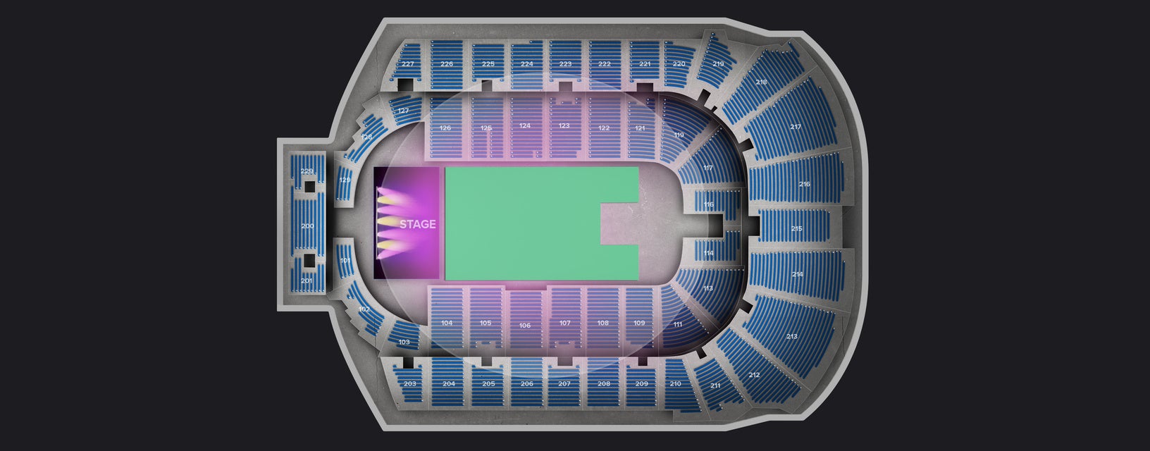 Seat view from GA Floor