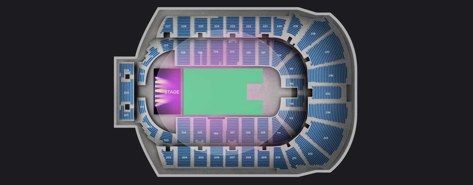 Seat view from GA Floor
