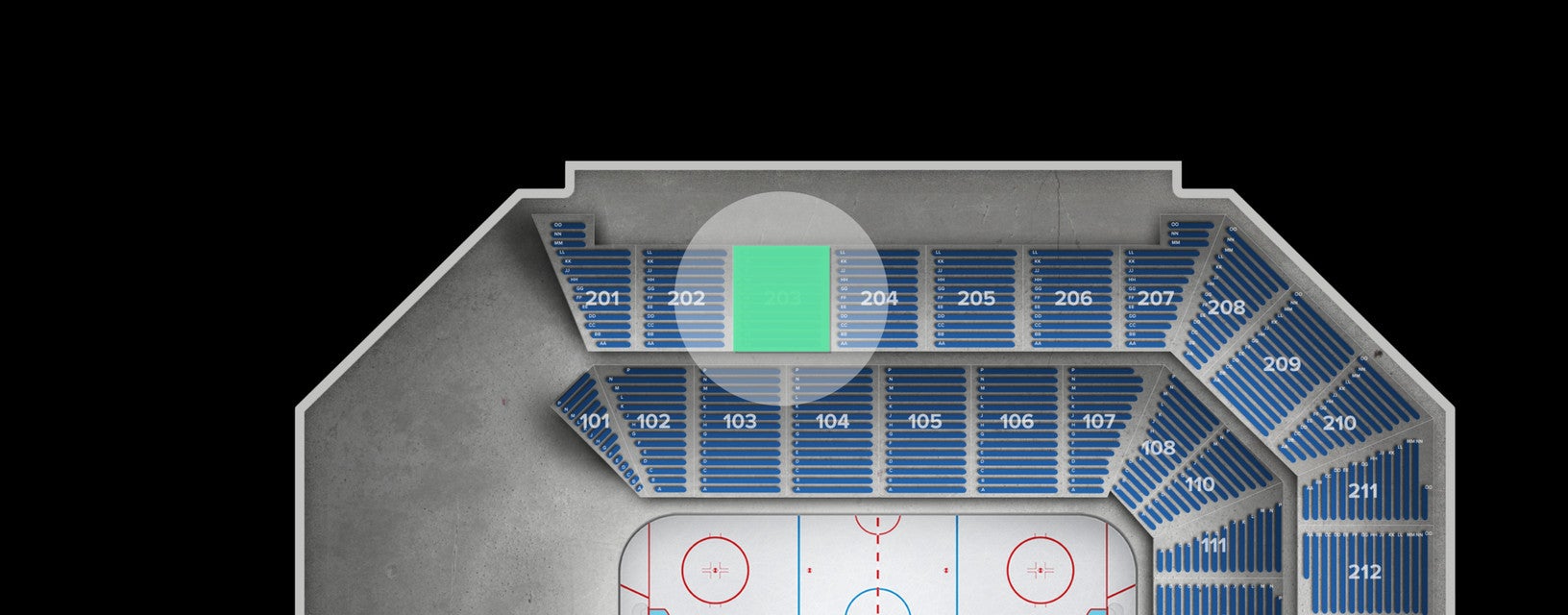 Seat view from Upper