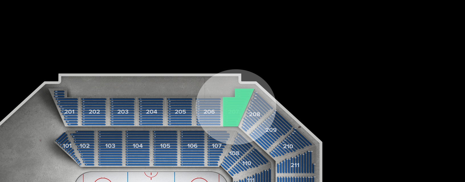 Seat view from Upper