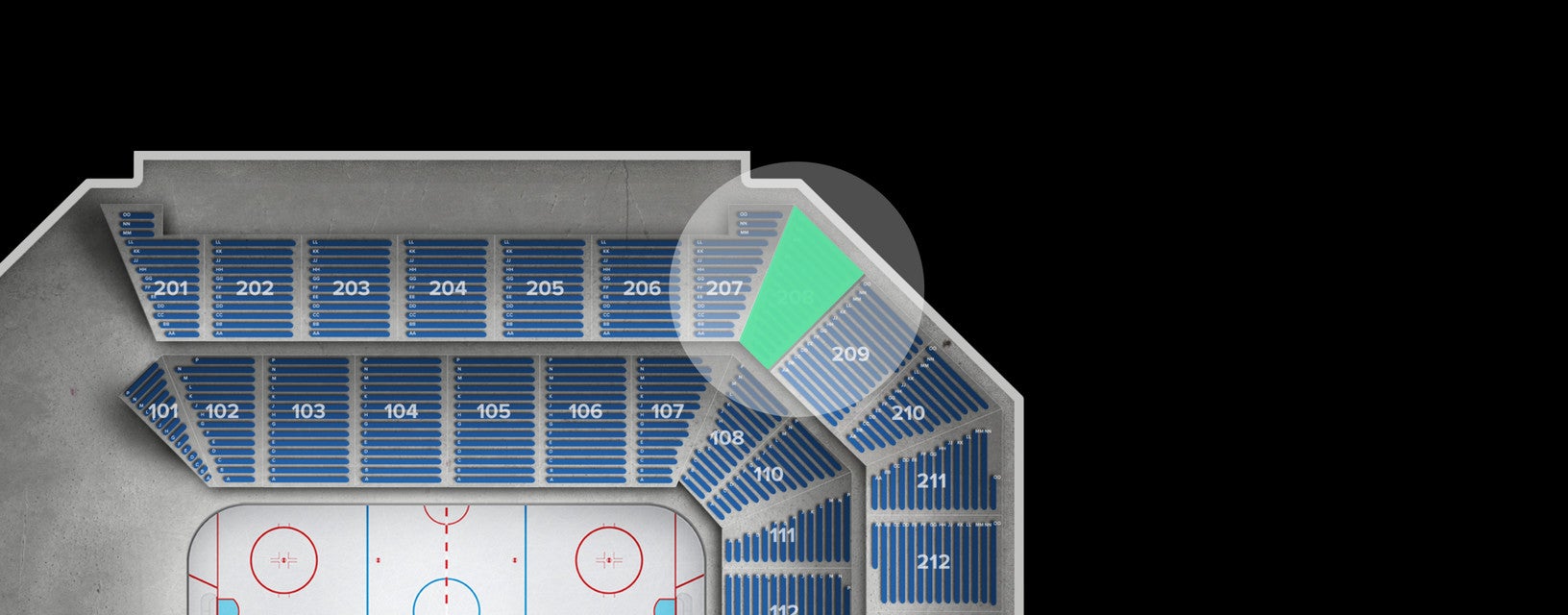 Seat view from Upper