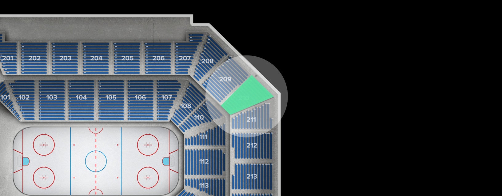 Seat view from Upper