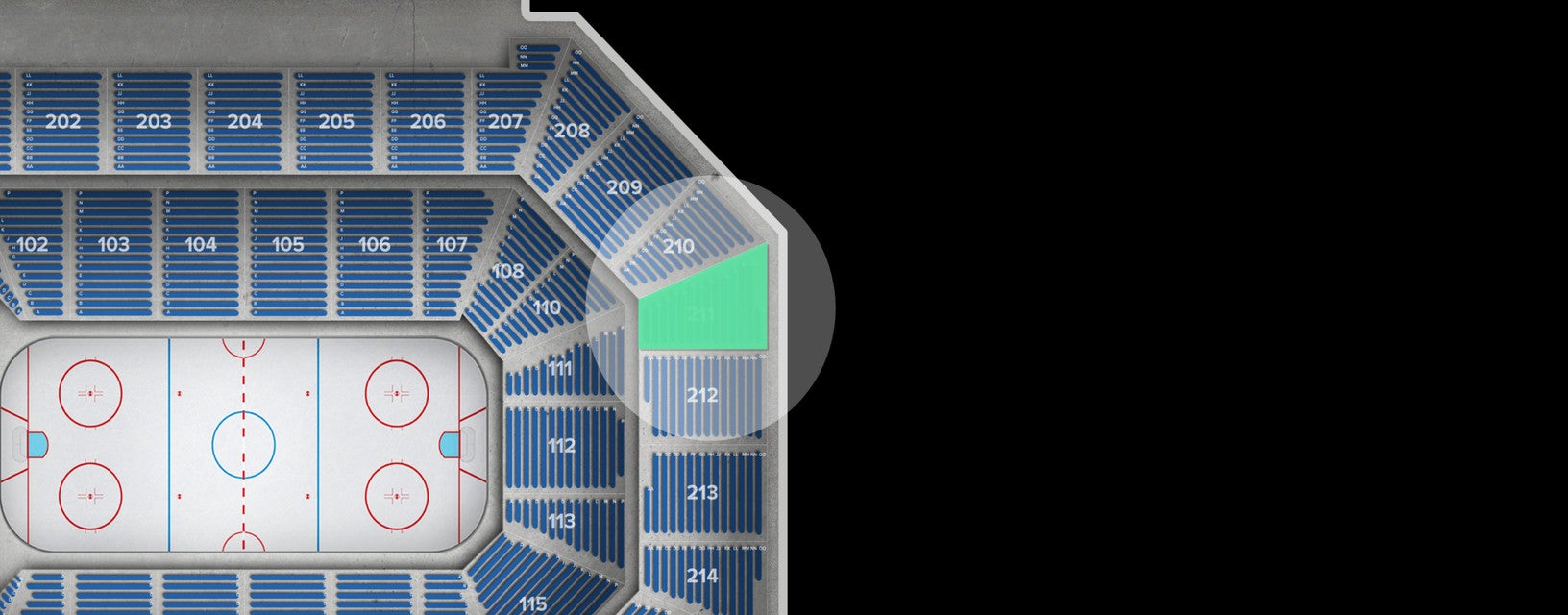 Seat view from Upper