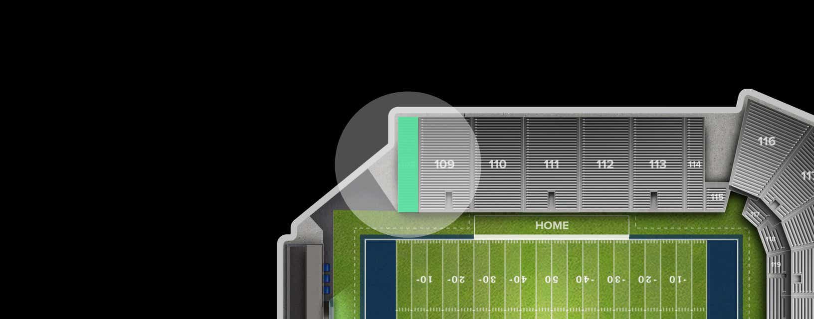 Seat view from Sideline