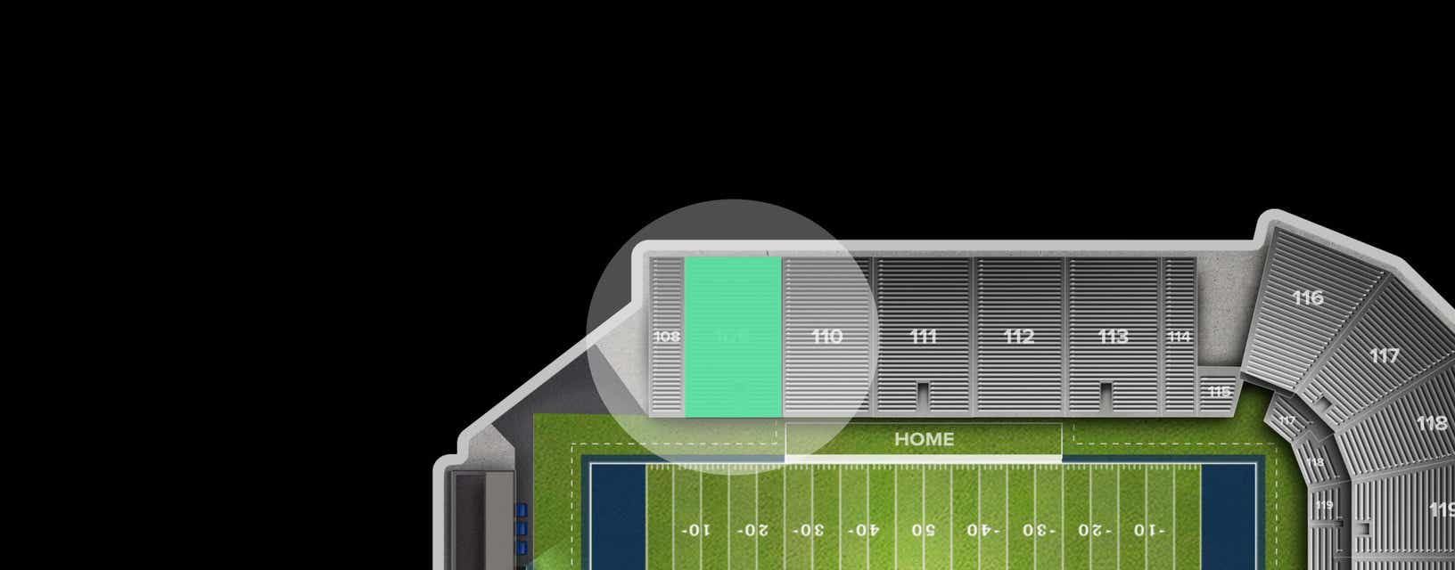 Seat view from Sideline