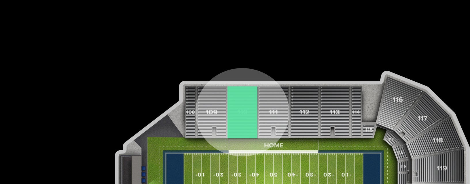 Seat view from Sideline