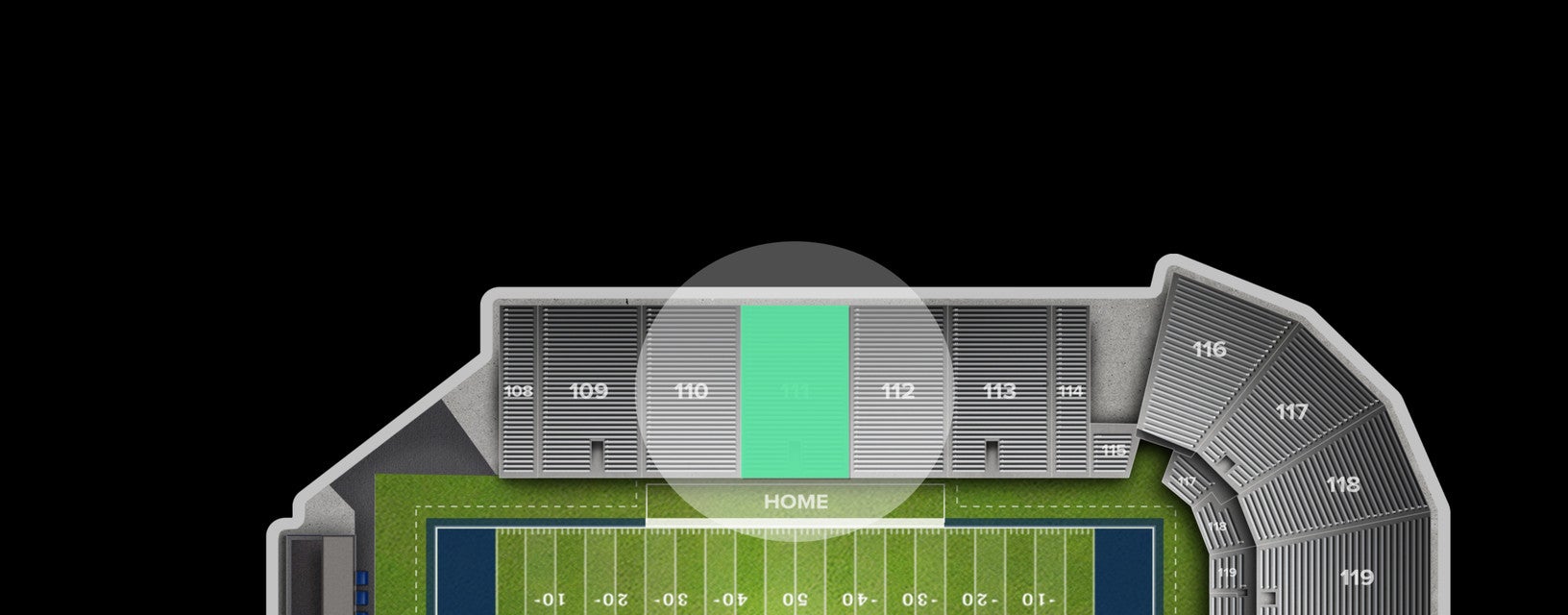 Seat view from Sideline